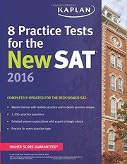 Cover of: 8 Practice Tests for the New SAT 2016