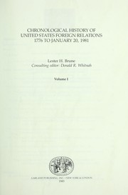 Cover of: Chronological history of United States foreign relations