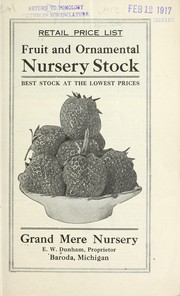 Cover of: Retail price list: fruit and ornamental nursery stock