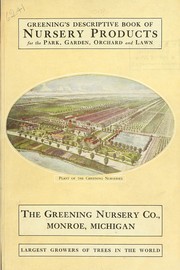 Cover of: Greening's descriptive book of nursery products for the park, garden, orchard and lawn