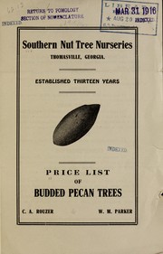Cover of: Price list of budded pecan trees