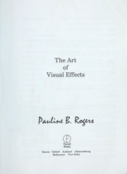 Cover of: The art of visual effects: interviews