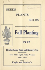 Cover of: Seeds, plants, bulbs for fall planting