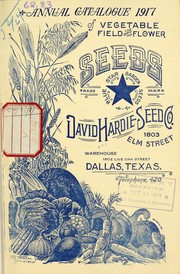 Cover of: Annual catalogue 1917 of vegetable, field and flower seeds