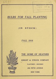 Bulbs for fall planting (in stock) by Knight and Struck Company