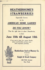 Cover of: Heatherhome's strawberries especially grown for the American home garden