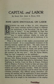 Cover of: Capital and labor