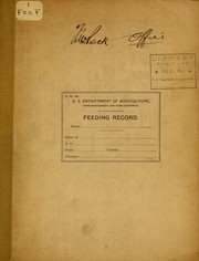 Cover of: Feeding record by United States. Office of Farm Management and Farm Economics