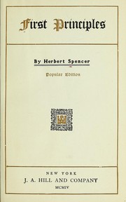Cover of: First principles