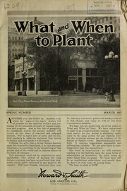 Cover of: What and when to plant: autumn nineteen seventeen