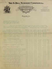 Cover of: Advance price list of seedlings and transplants for delivery spring 1917