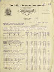 Cover of: Wholesale pricelist of seedlings and transplants for reforesting