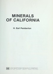 Cover of: Minerals of California | H. Earl Pemberton