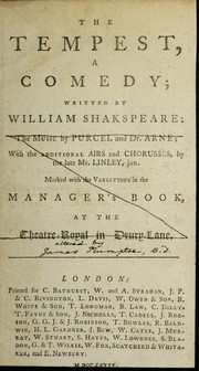 Cover of: The Tempest: a comedy