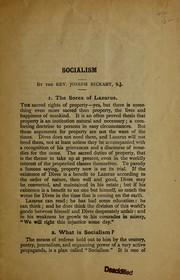 Cover of: Socialism by Joseph Rickaby
