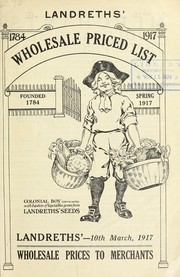Cover of: Landreths' wholesale priced list: Spring 1917