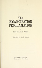 Cover of: The Emancipation Proclamation. by Earl Schenk Miers