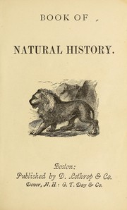 Cover of: Book of natural history