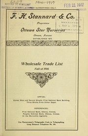 Cover of: Wholesale trade list: fall of 1916