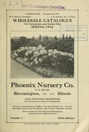 Wholesale catalogue for nurserymen and dealers only by Phoenix Nursery Company
