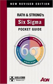Cover of: Rath & Strong's Six Sigma Pocket Guide: New Revised Edition
