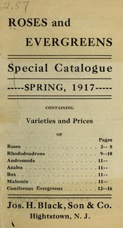 Cover of: Roses and evergreens: Spring, 1917 : special catalogue