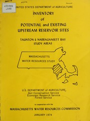 Cover of: Inventory of potential and existing upstream reservoir sites, Taunton & Narragansett Bay study areas