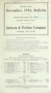 Cover of: December, 1916, bulletin | Jackson & Perkins Co