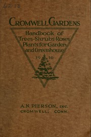 Cover of: Handbook of trees, shrubs, roses, plants for garden and greenhouse: 1916
