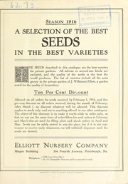 Cover of: Season 1916: a selection of the best seeds in the best varieties