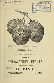 Cover of: Spring, 1916: descriptive price list of choice strawberry plants