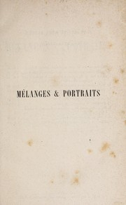 Cover of: Mélanges & portraits