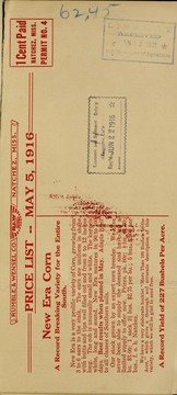 Cover of: Price list: May 5, 1916