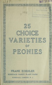 Cover of: 25 choice varieties of peonies