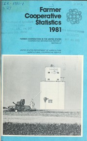Cover of: Farmer cooperative statistics, 1981