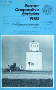 Cover of: Farmer cooperative statistics 1980