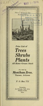 Cover of: Price list of trees, shrubs, plants: all home-grown stock