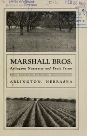 Cover of: Marshall Bros. [catalog]