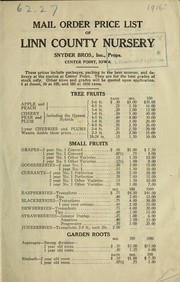 Cover of: Mail order price list of Linn County Nursery by Linn County Nursery