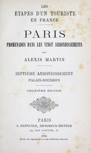 Cover of: Paris, promenades dans les vingt arrondissements: 7eme à 12eme Arrondissements
