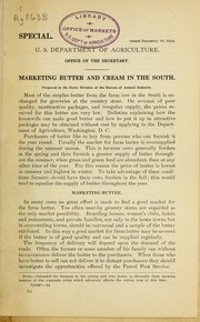 Cover of: Marketing butter and cream in the South ...