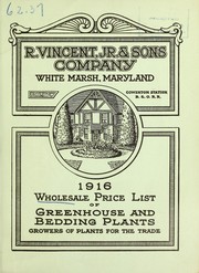 Cover of: 1916 wholesale trade list of greenhouse and bedding plants