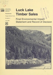 Cover of: Luck Lake timber sales: final environmental impact statement and record of decision.