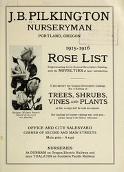 1915-1916 rose list by J.B. Pilkington (Firm)