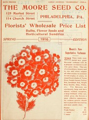 Cover of: Florists' wholesale price list by Moore Seed Co. (Philadelphia, Pa.)