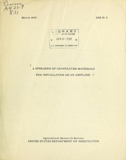 Cover of: A spreader of granulated materials for installation on an airplane