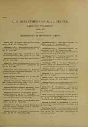 Cover of: Accessions to the Department Library: [January-March, 1894]