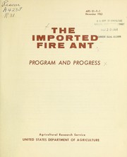 Cover of: The imported fire ant: program and progress
