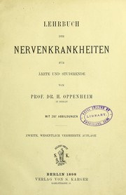 Cover of: Lehrbuch der Nervenkrankheiten : f©ơr ©rzte und Studierende