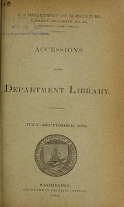 Cover of: Accessions to the Department Library | United States. Department of Agriculture. Library